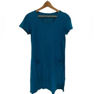 Eileen Fisher T-Shirt Dress Teal Women’s Size Small Petite